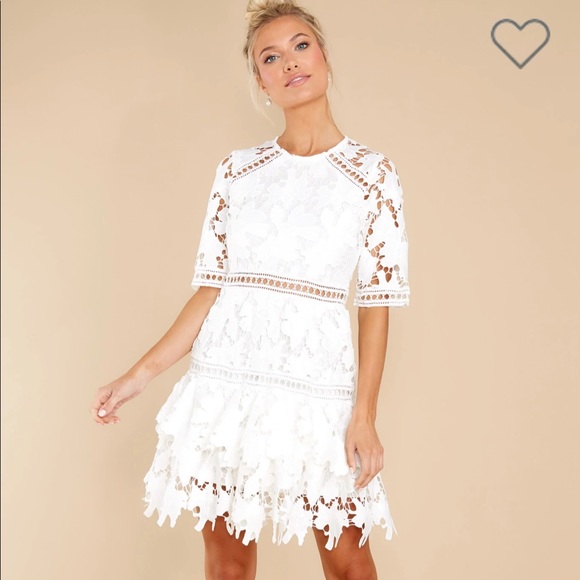 Red Dress Boutique Dresses & Skirts - Oblivious Beauty White Lace Dress